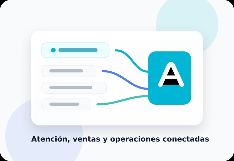 AI automation illustration for customer service, sales and operations